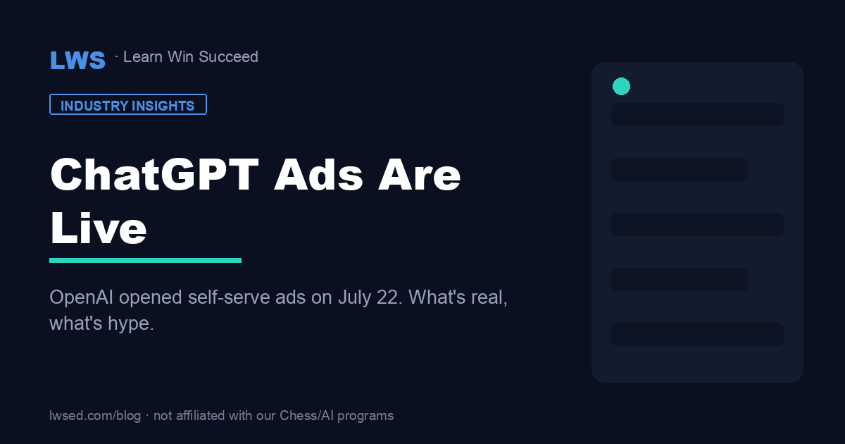 ChatGPT Ads Are Live: What OpenAI's Self-Serve Platform Actually Changes — Insights article thumbnail