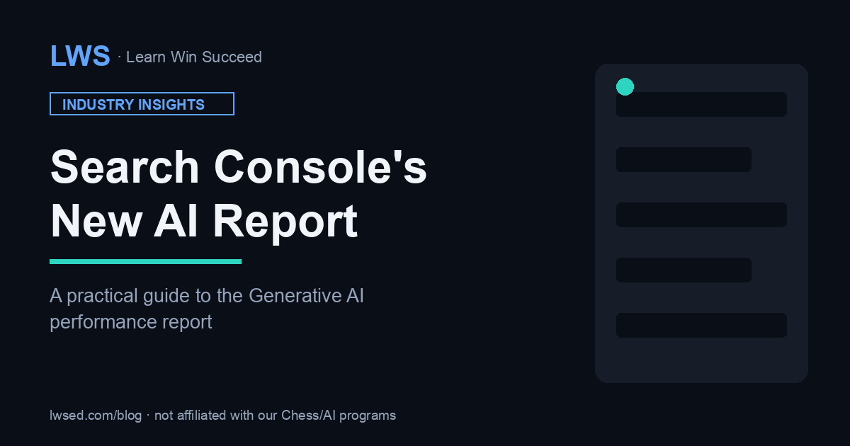 Google Search Console's AI Report: A Practical Guide (2026) — Insights article thumbnail