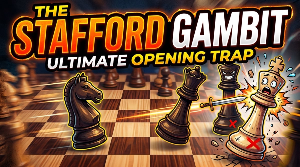 The Stafford Gambit: The Ultimate Trap-Opening Every Club Player Must Learn — Chess article thumbnail